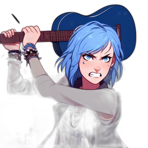 weapon, sword, staff, hair transparent PNG cut-out