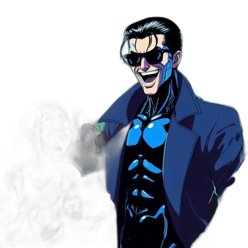 mask, jacket, comic book art, concept art transparent PNG cut-out