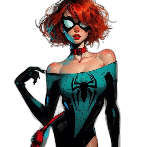 dress, mask, comic book art, concept art transparent PNG cut-out