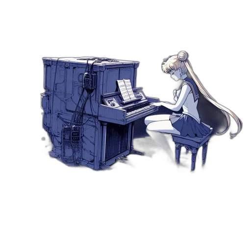 robot, furniture, watercolor, concept art transparent PNG cut-out
