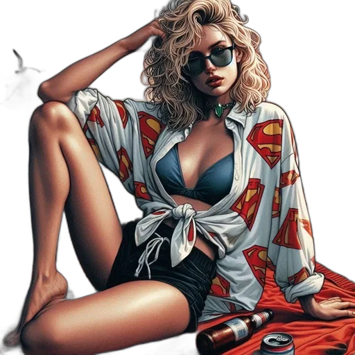 dress, jacket, comic book art, photorealistic transparent PNG cut-out