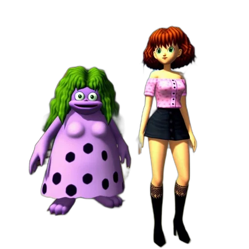 dress, creature, animal, 3d render transparent PNG cut-out