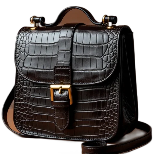 square, buckle, bag, alligator transparent PNG cut-out