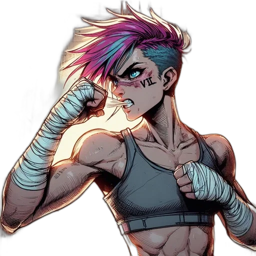 cyberpunk, comic book art, concept art, cartoon transparent PNG cut-out