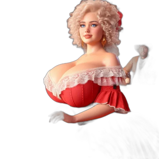 dress, 3d render, photorealistic, fantasy art transparent PNG cut-out