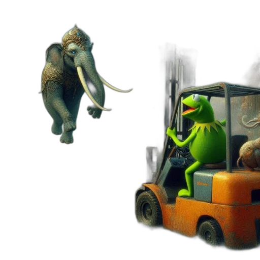 animal, car, concept art, 3d render transparent PNG cut-out