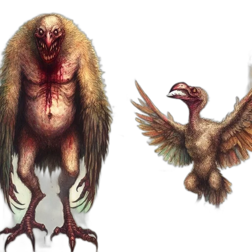 creature, concept art, fantasy art, 3d render transparent PNG cut-out
