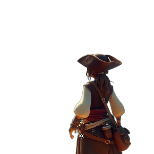 staff, hat, jacket, sword transparent PNG cut-out