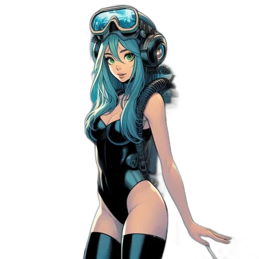 dress, comic book art, concept art, cartoon transparent PNG cut-out