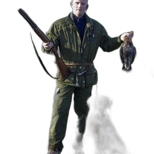 staff, jacket, animal, weapon transparent PNG cut-out