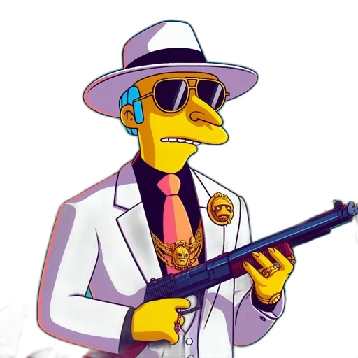 staff, jacket, weapon, hat transparent PNG cut-out