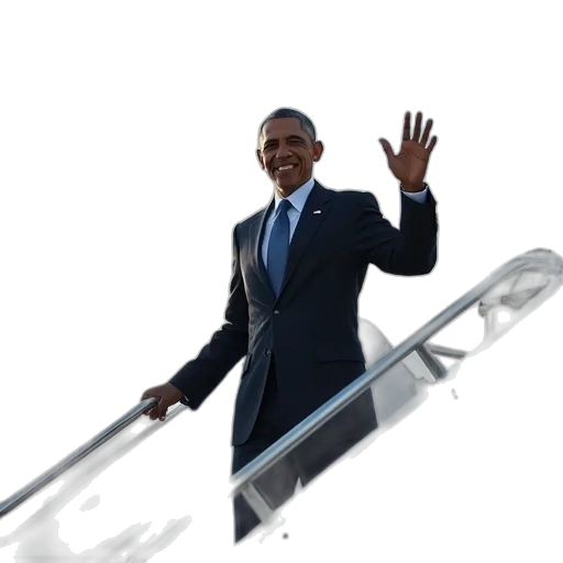 staff, 3d render, obama, waves transparent PNG cut-out