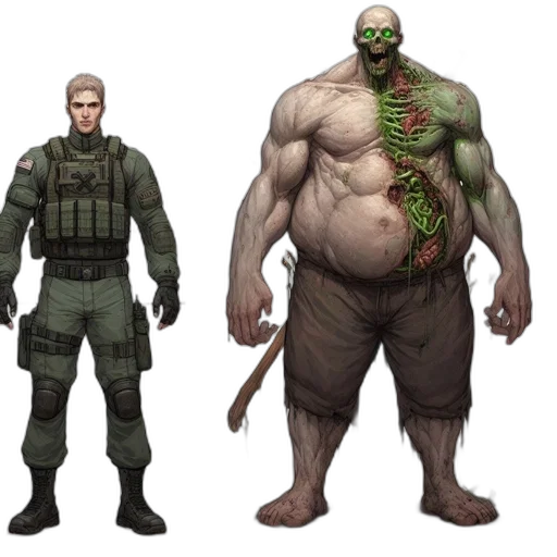 concept art, comic book art, fantasy art, cyberpunk transparent PNG cut-out