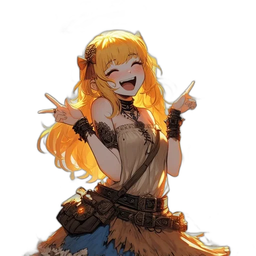 staff, weapon, dress, anime transparent PNG cut-out