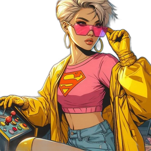 jacket, comic book art, cyberpunk, concept art transparent PNG cut-out
