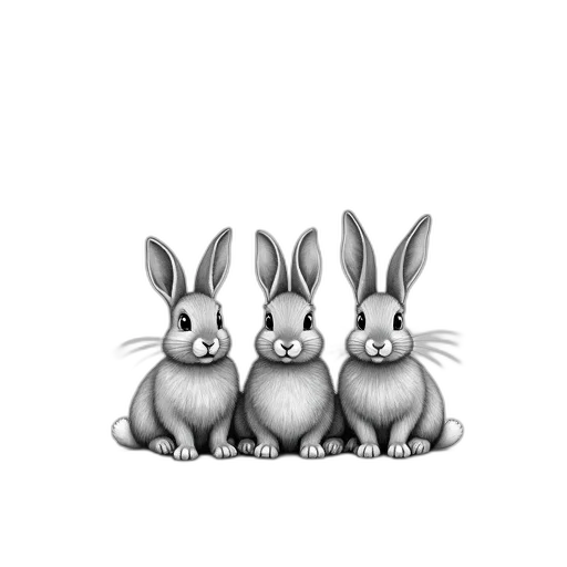animal, pencil sketch, photorealistic, cartoon transparent PNG cut-out