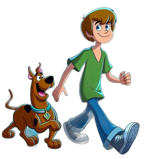 animal, staff, cartoon, 3d render transparent PNG cut-out