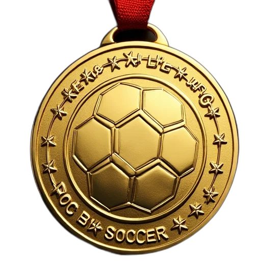 jewelry, gold, soccer, medallion transparent PNG cut-out