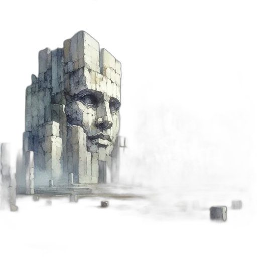 robot, face, building, crown transparent PNG cut-out