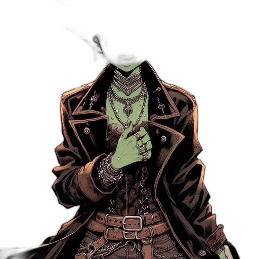 jacket, mask, staff, face transparent PNG cut-out