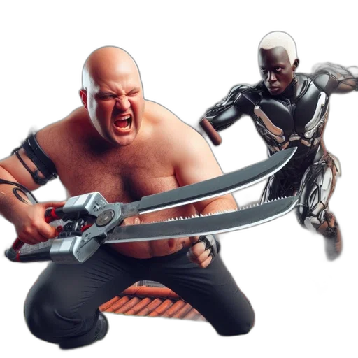 weapon, robot, sword, concept art transparent PNG cut-out