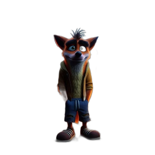 jacket, staff, animal, creature transparent PNG cut-out
