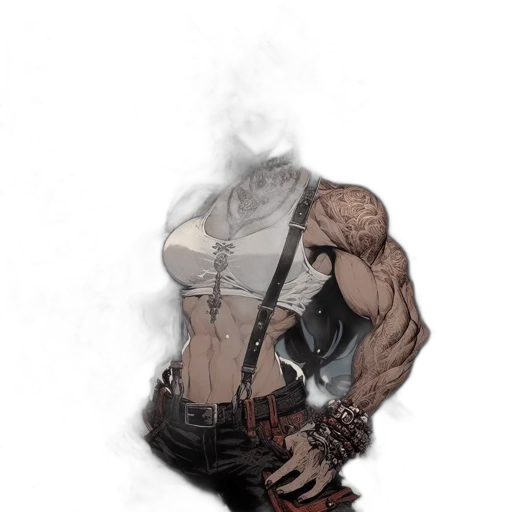 jacket, mask, weapon, robot transparent PNG cut-out