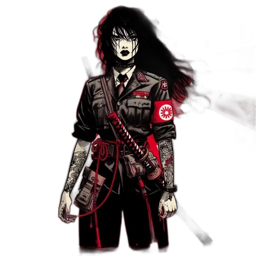 jacket, staff, weapon, concept art transparent PNG cut-out