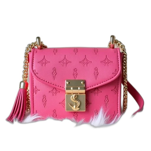 pastel, pink, handbag, gold transparent PNG cut-out