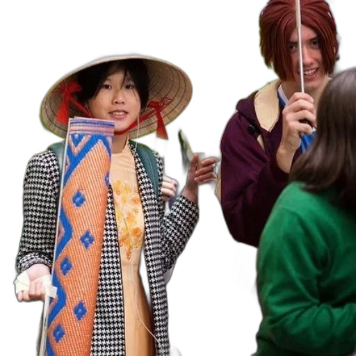 umbrella, staff, hat, anime transparent PNG cut-out