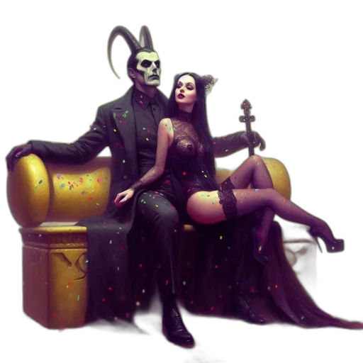 dress, furniture, mask, concept art transparent PNG cut-out