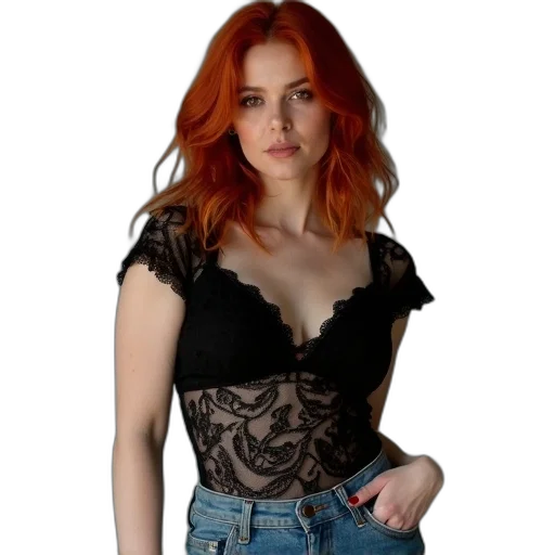 dress, jacket, jewelry, photorealistic transparent PNG cut-out