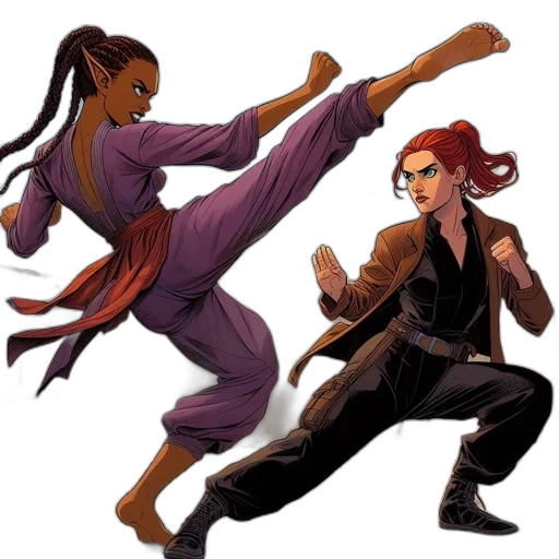 concept art, comic book art, fire, two transparent PNG cut-out