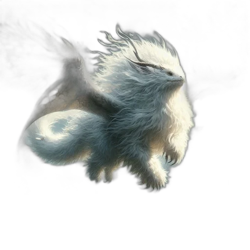 dragon, creature, animal, hair transparent PNG cut-out
