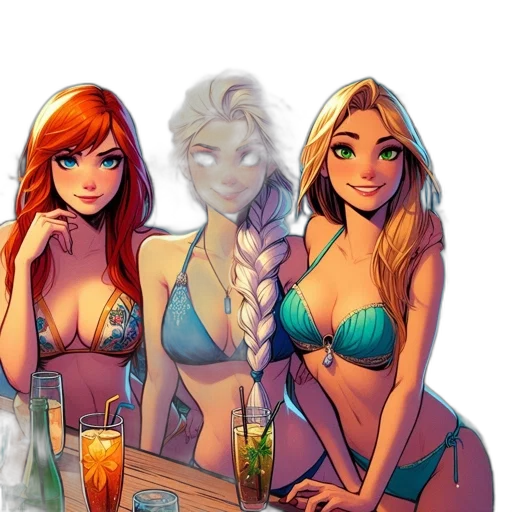 comic book art, concept art, fantasy art, cartoon transparent PNG cut-out