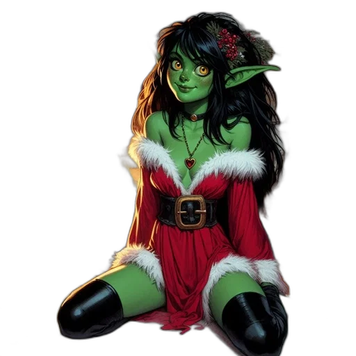 comic book art, fantasy art, concept art, elfin transparent PNG cut-out