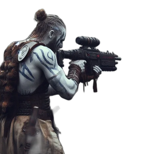 weapon, robot, staff, concept art transparent PNG cut-out