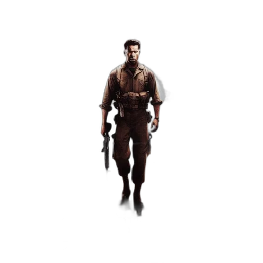 weapon, staff, jacket, concept art transparent PNG cut-out