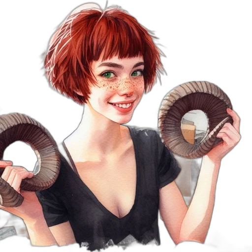 hair, jewelry, staff, concept art transparent PNG cut-out