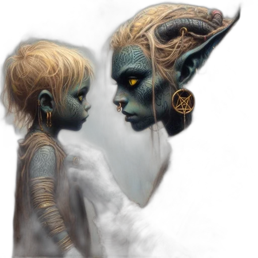 mask, creature, face, fantasy art transparent PNG cut-out