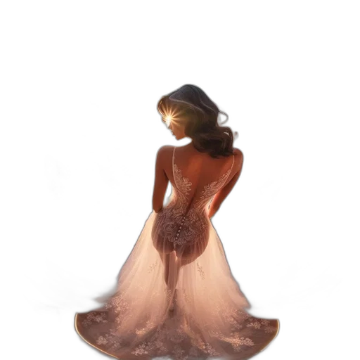 dress, hair, crown, jewelry transparent PNG cut-out