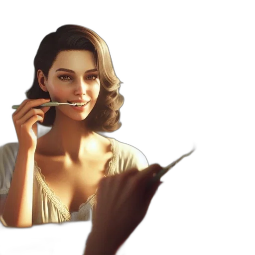 face, staff, hair, weapon transparent PNG cut-out