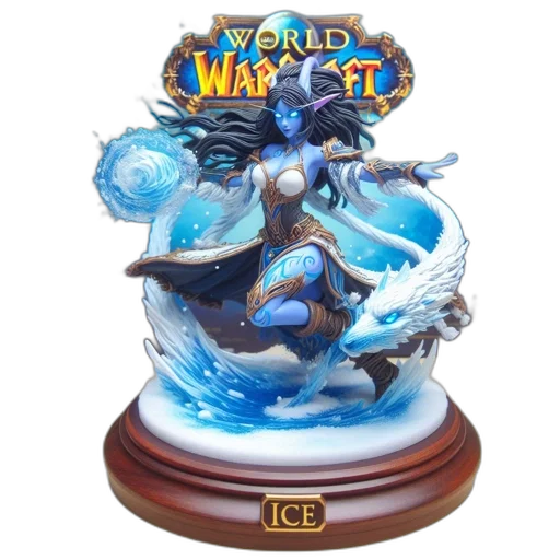 concept art, fantasy art, underwater, ice-themed transparent PNG cut-out