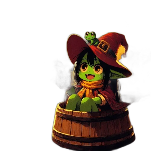 hat, staff, dragon, concept art transparent PNG cut-out