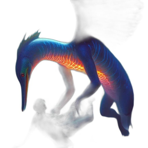 dragon, creature, animal, staff transparent PNG cut-out