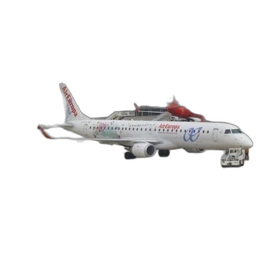 3d render, aireuropa, plane, parked transparent PNG cut-out