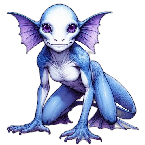 dragon, creature, animal, staff transparent PNG cut-out