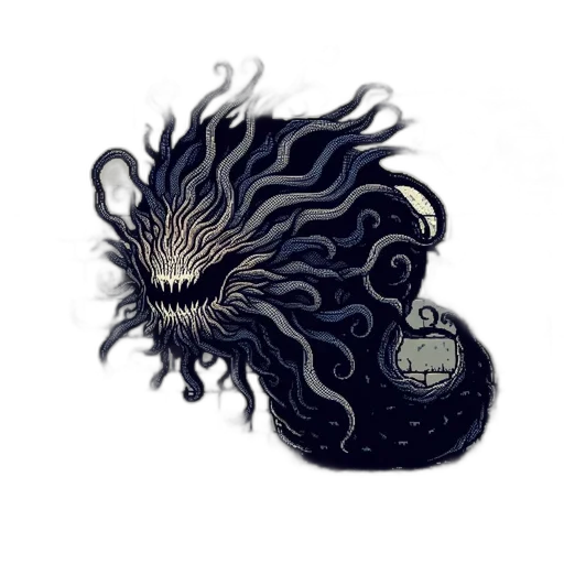 creature, hair, mask, dragon transparent PNG cut-out