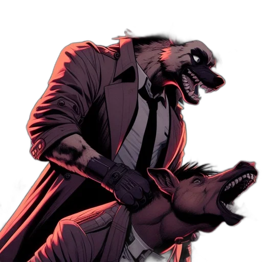 jacket, creature, animal, comic book art transparent PNG cut-out