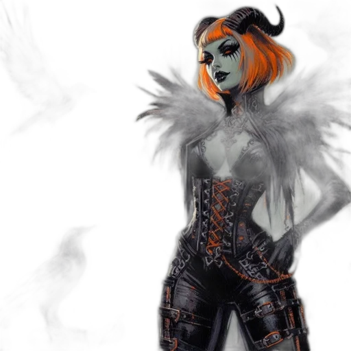 concept art, fantasy art, comic book art, cyberpunk transparent PNG cut-out